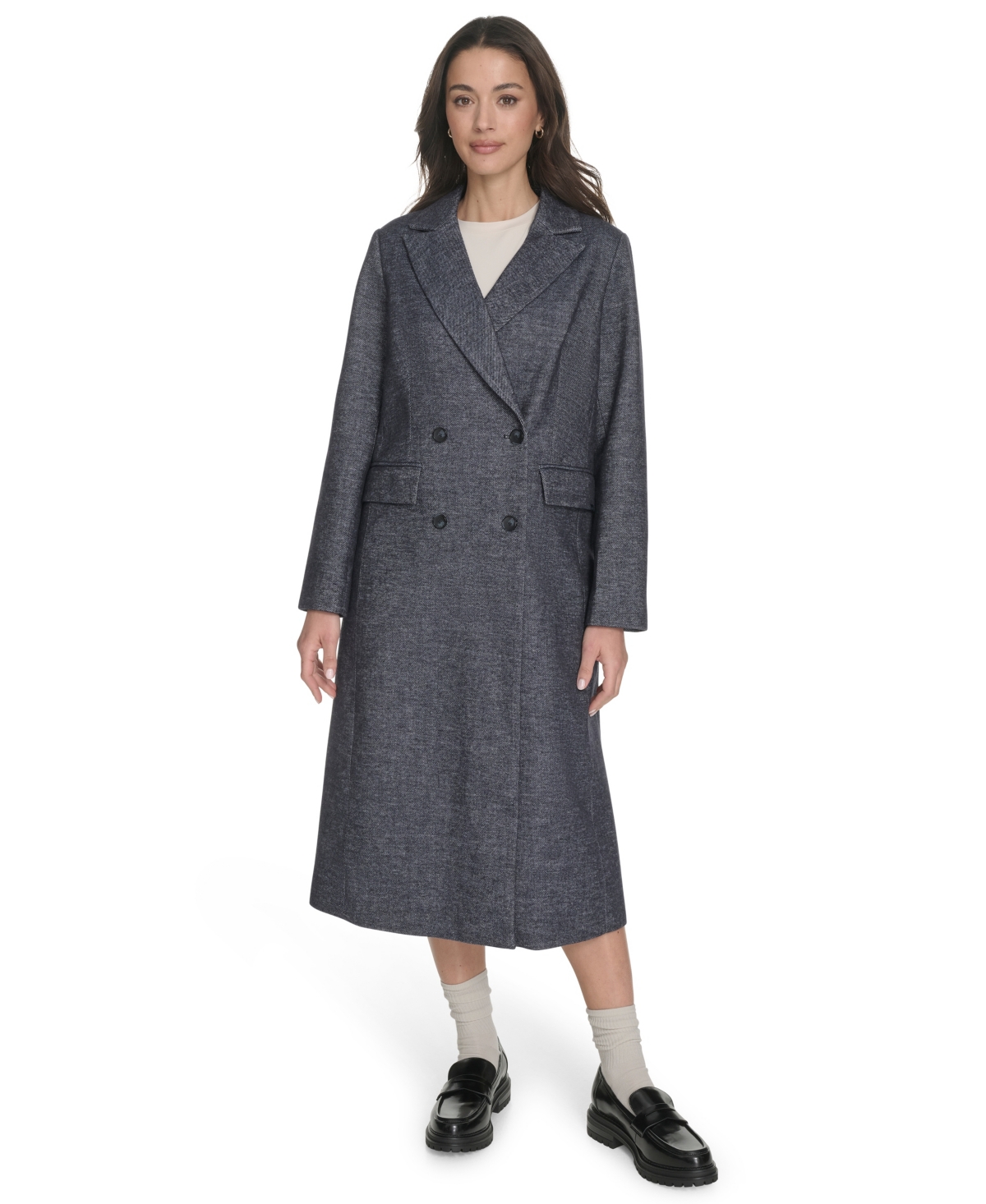 Levi's Women's Regular Double Breasted Blazer Coat In Gray