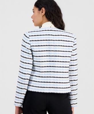 Women's Tweed Kissing-Front Cropped Jacket