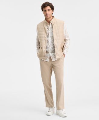 Men's Long-Sleeve Layered Botanical Shirt, Macy's Exclusive