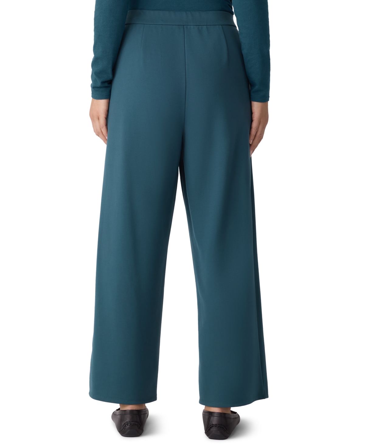 Eileen Fisher Women's Wide-leg Ankle Pants In Green