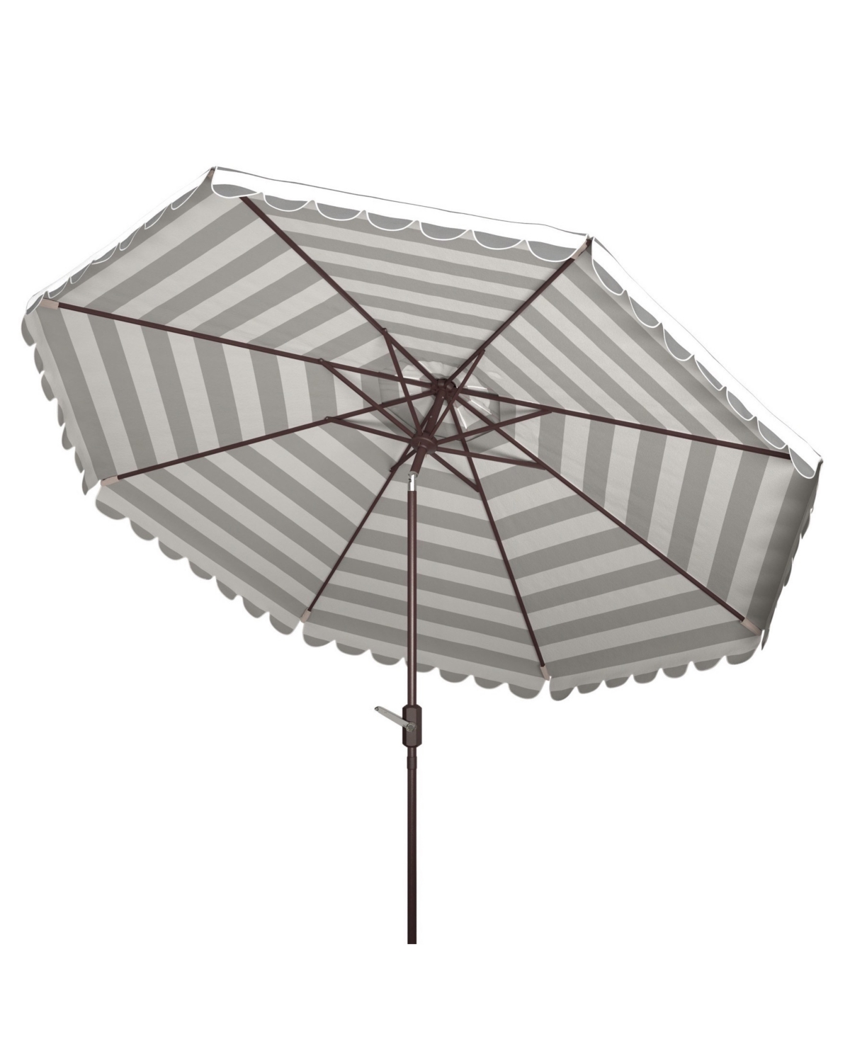 Safavieh Vienna 11' Crank Umbrella In Gray