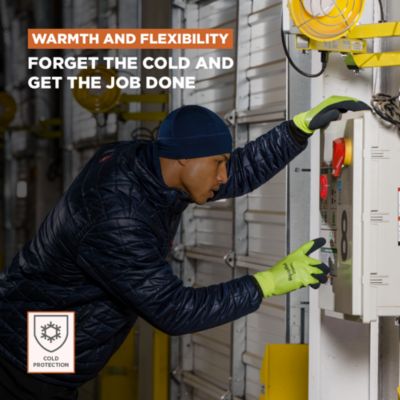 Men's Waterproof Double-Dip Insulated Gloves - Heavy-Duty, Non-Slip, 0°F Comfort Rating, Durable Cold Weather Work Gloves