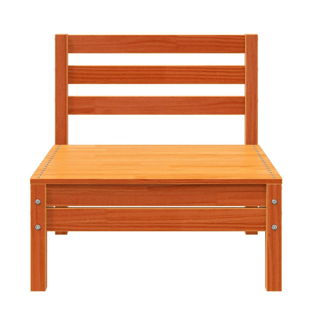 Patio Sofas Armless 4 pcs Wax Brown Solid Wood Pine