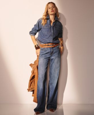 Women's High-Rise Wide-Leg Rigid Denim Jeans