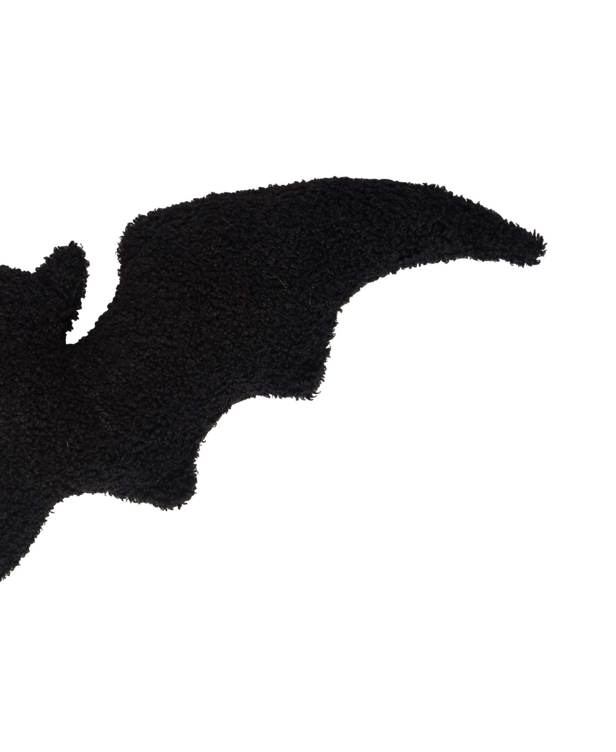 Black Bat Shaped Halloween Accent Pillow 10" x 22"