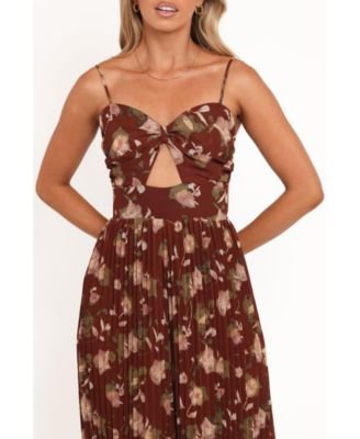Women's Alice Wide Leg Jumpsuit - Brown Floral