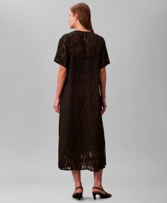 Women's Short Sleeve Midi Dress