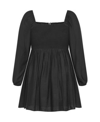 Plus Size Abbie Long Sleeve Mini Dress