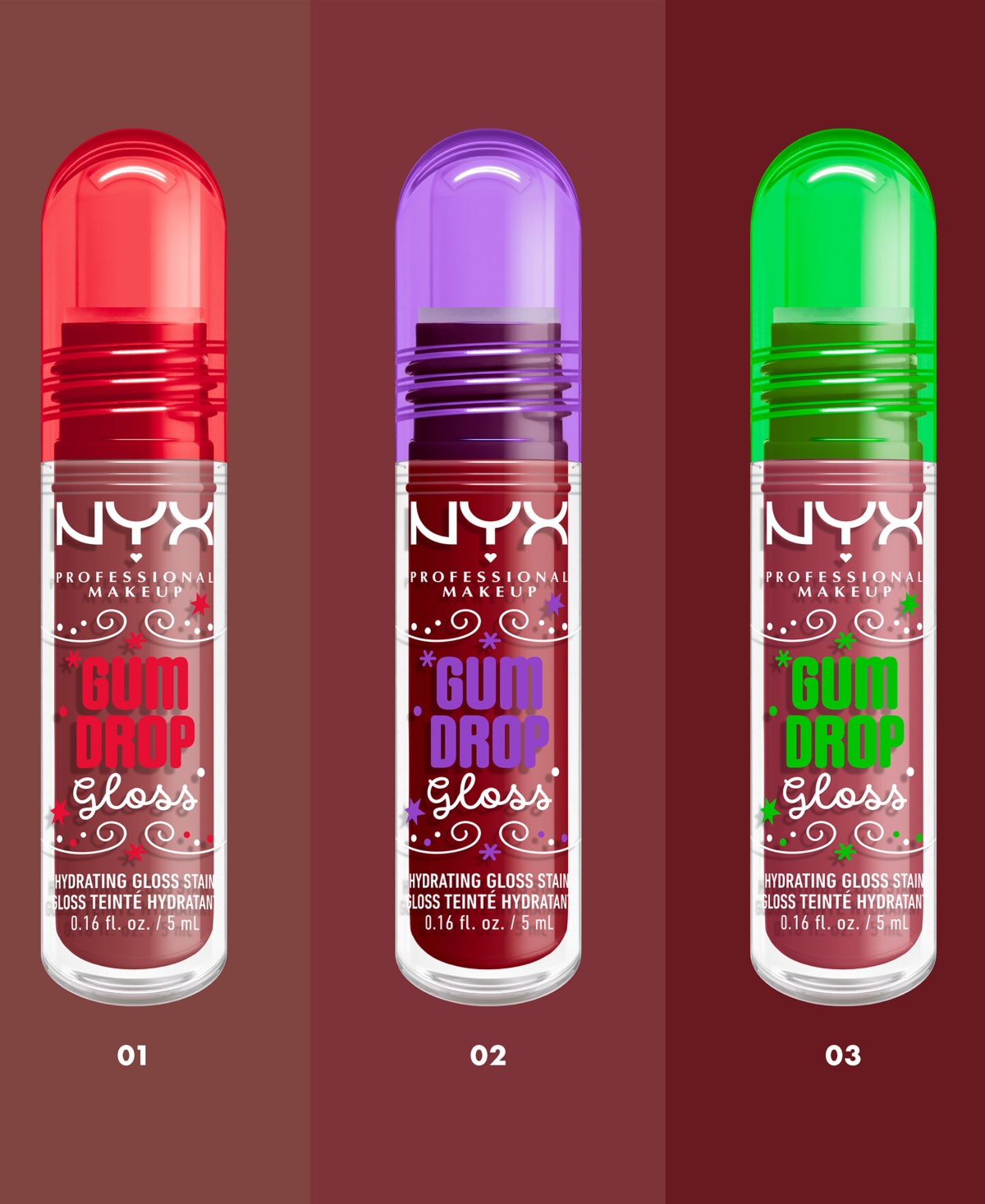 Nyx Professional Makeup Gumdrop Lip Gloss, 0.16 Oz. In Multi