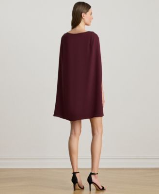Women's Caped Crew Neck Cocktail Dress
