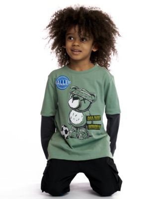 Boys' 5-20 Harper Twofer Graphic Print Layered T-Shirt