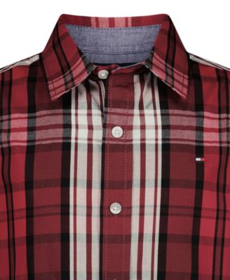 Boys' 2T-7 Plaid Long Sleeve Shirt