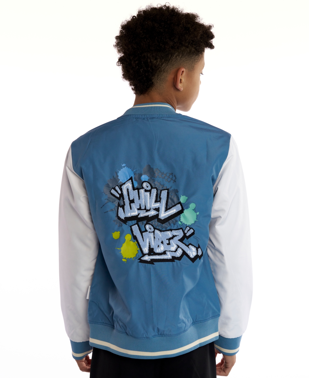 Sovereign Code Boys 5-20 Graphic Print Long Sleeves Bomber Jacket In Blue