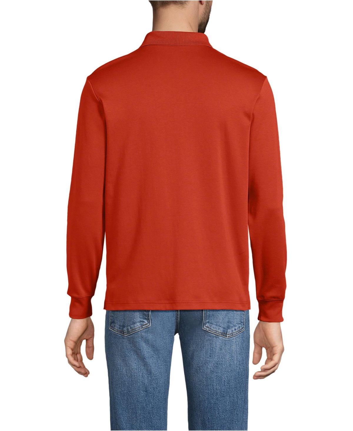 Lands' End Big & Tall Long Sleeve Cotton Supima Polo Shirt