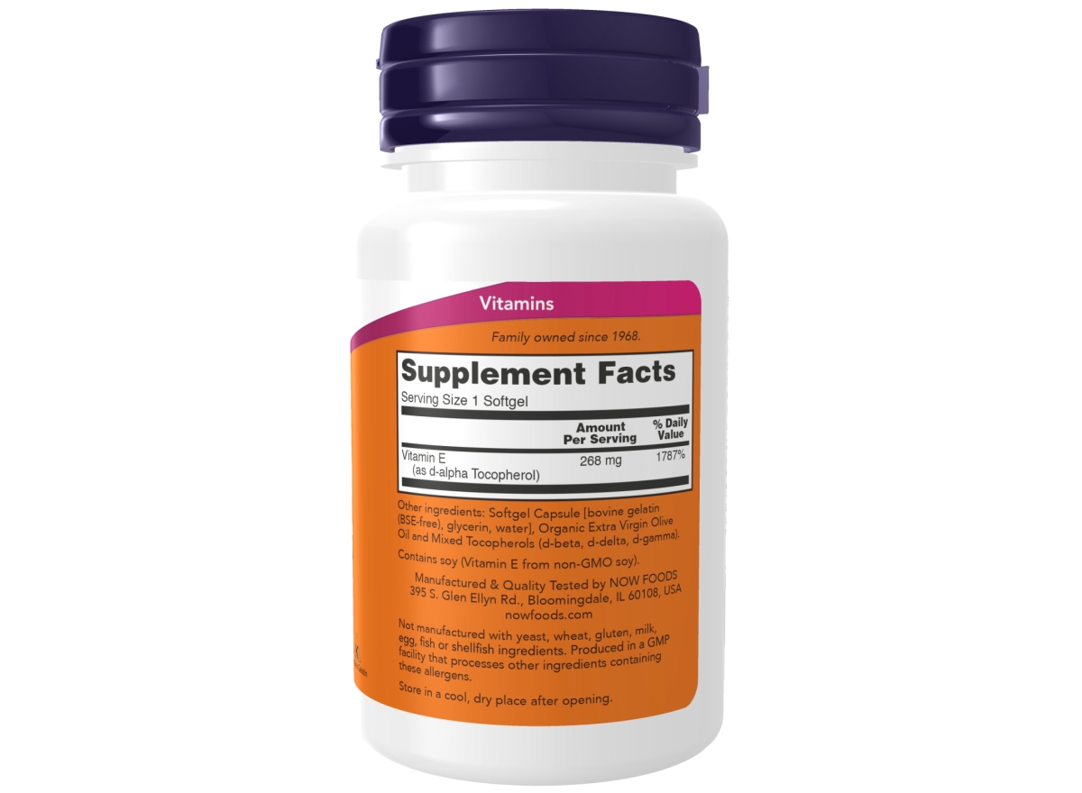 Now Foods Vitamin E-400 With Mixed Tocopherols, 100 Sofgels