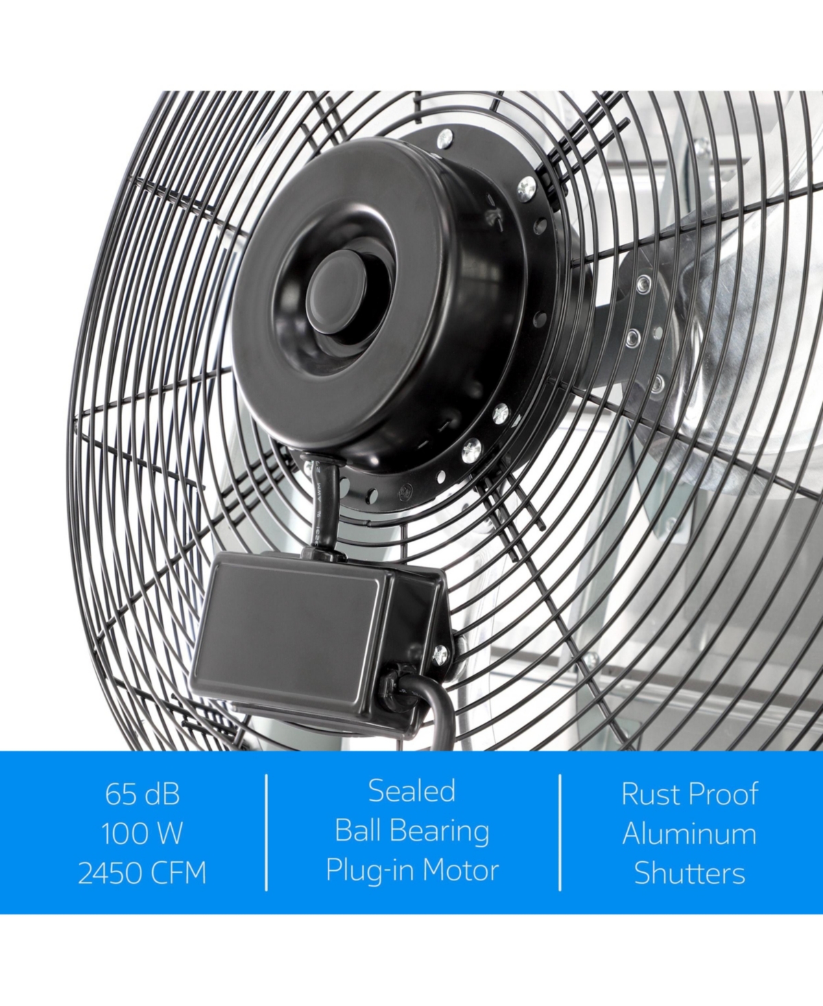 Vie Air Inch Shutter Exhaust Fan with Power Cord