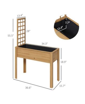 Outsunny Raised Garden Bed with Trellis