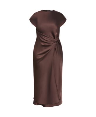 Plus Size Beatrix Knot Satin Dress