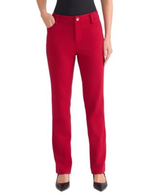 Jones New York - Women's Lexington High Rise Straight Leg Pants