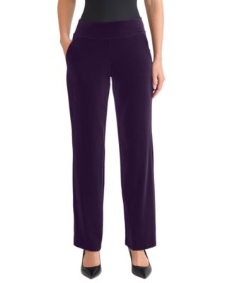 Jones New York - Women's High Rise Straight Leg Velvet Pants