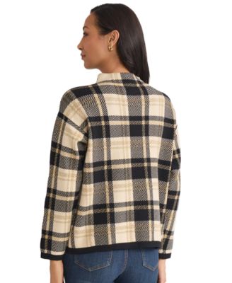 Women's Plaid Mock Neck Sweater