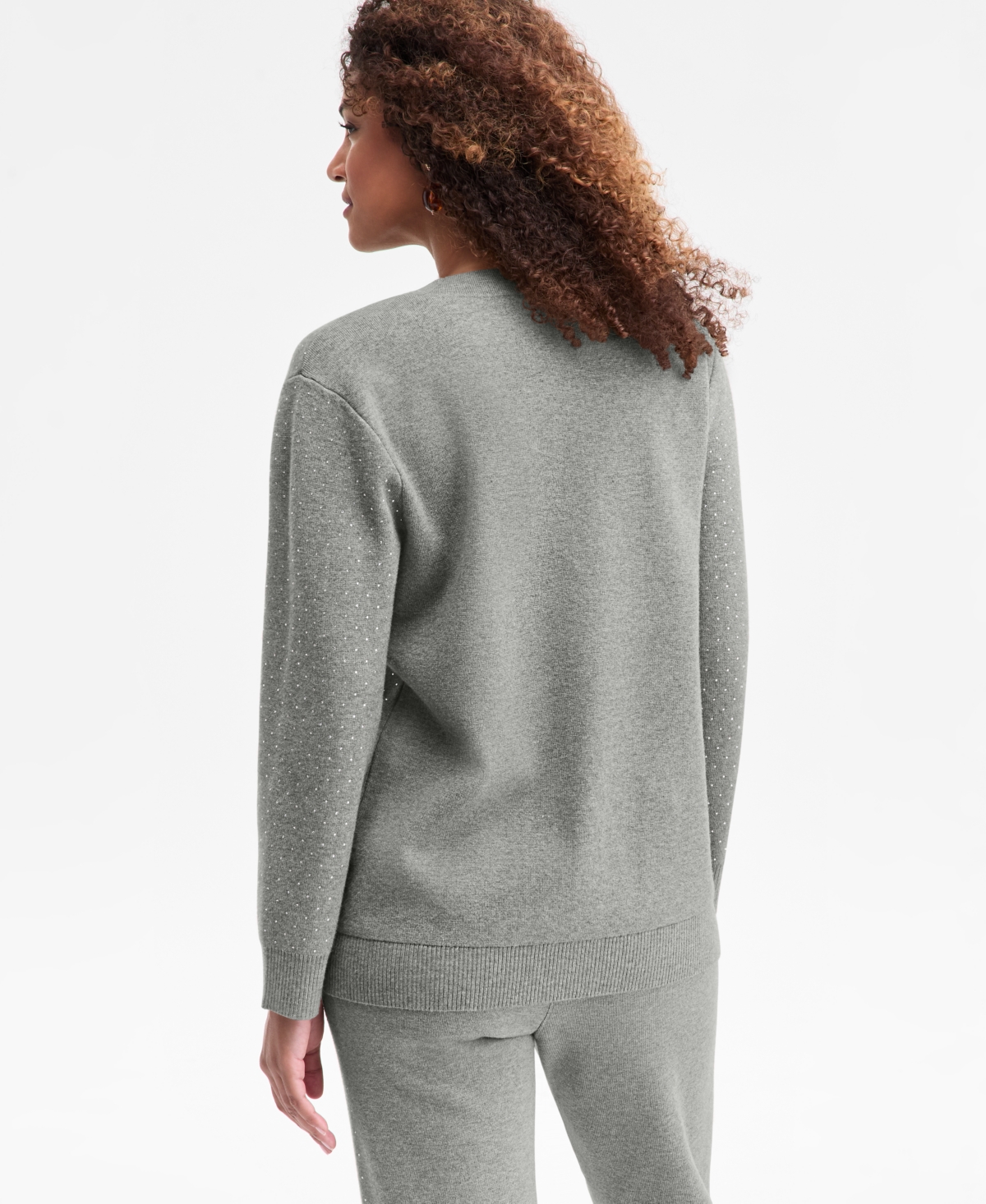 Inc International Concepts Women's Rhinestone V-neck Cardigan, Macy's Exclusive In Multi