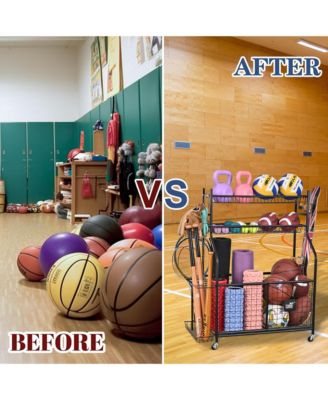 Sports Equipment Garage Organizer,Garage Ball Storage for Sports Gear and Toys