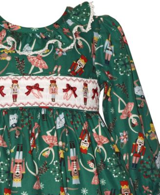 Baby Girls' Nutcracker Smocking Dress and Panty, 2-Piece Set