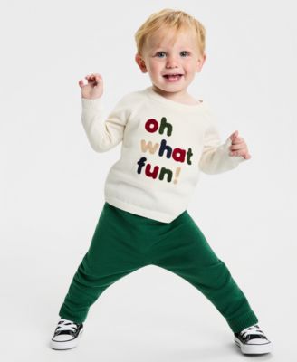 Baby Boys (0-24) 2-Pc. Oh What Fun Sweater & Pants Set, Macy's Exclusive