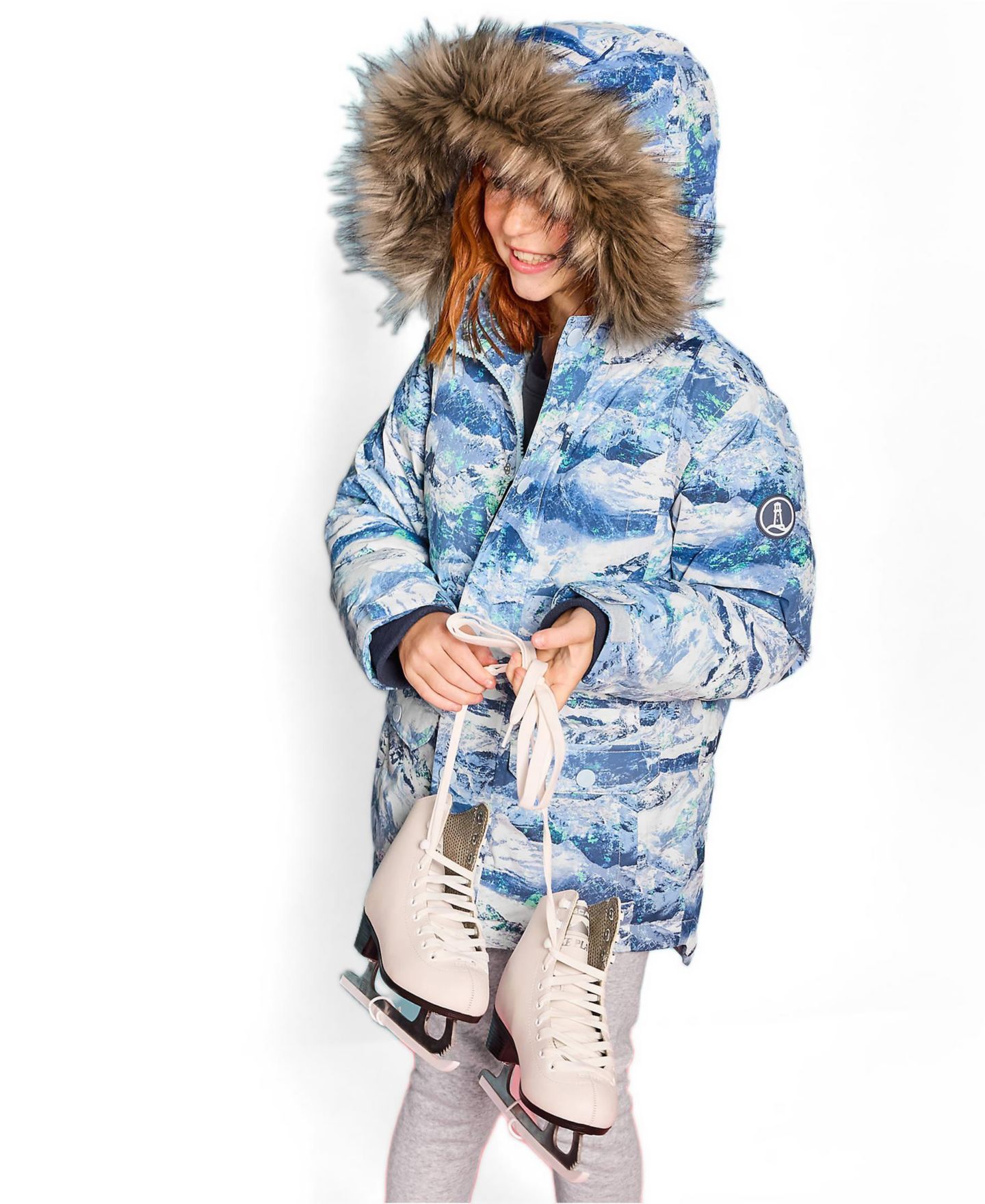 Куртка Lands' End Expedition Waterproof Winter Down Parka для девочек, цвет: Синий — фото 1
