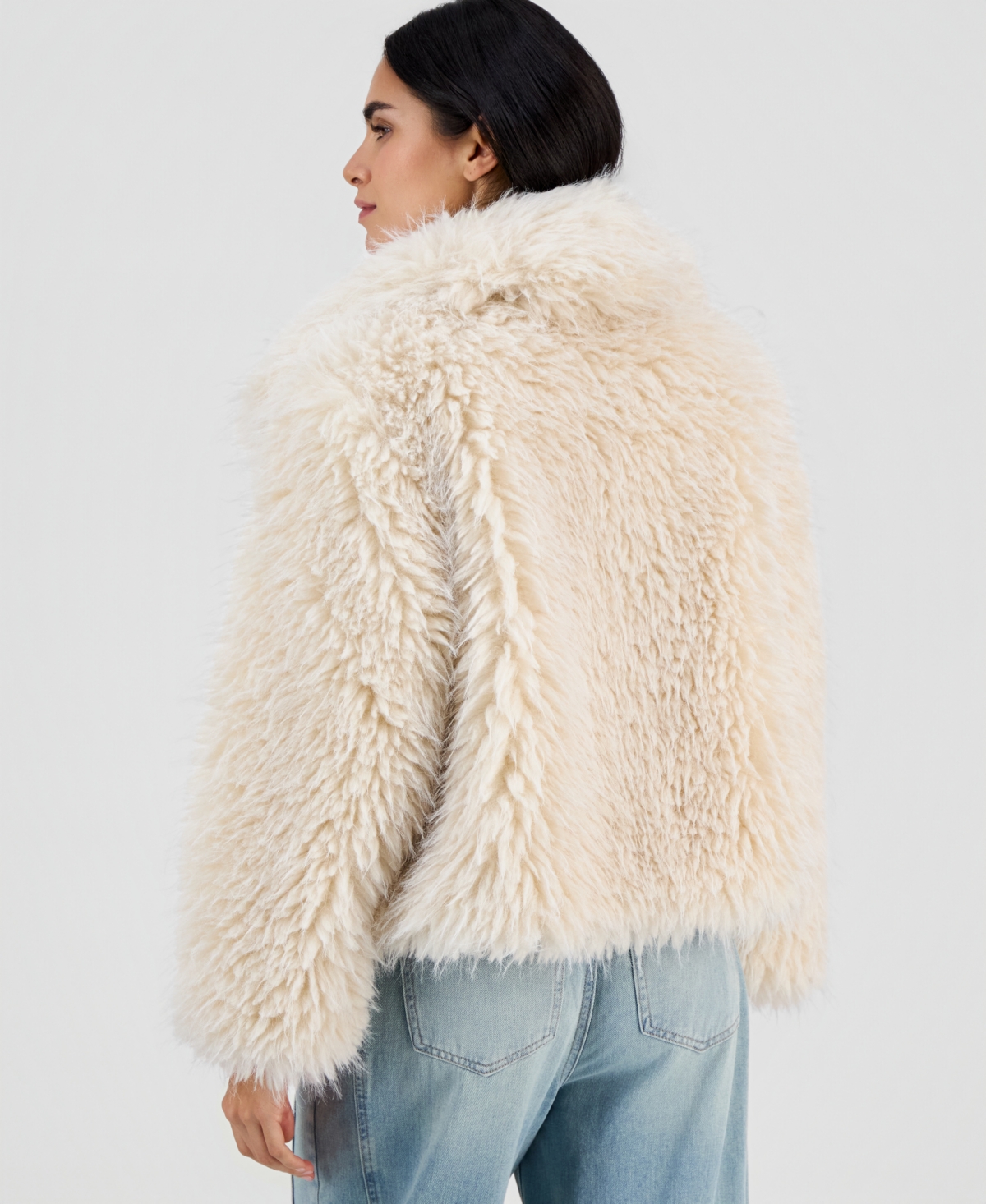 And Now This Petite Shaggy Faux-Fur Jacket, Macy's Exclusive