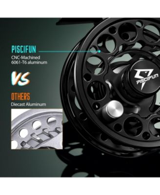 Sword Fly Fishing Reel, CNC-Machined Aluminum Alloy Fly Reel, 3/4, 5/6, 7/8, 9/10 Weight, Black, Gunmetal, Space Gray