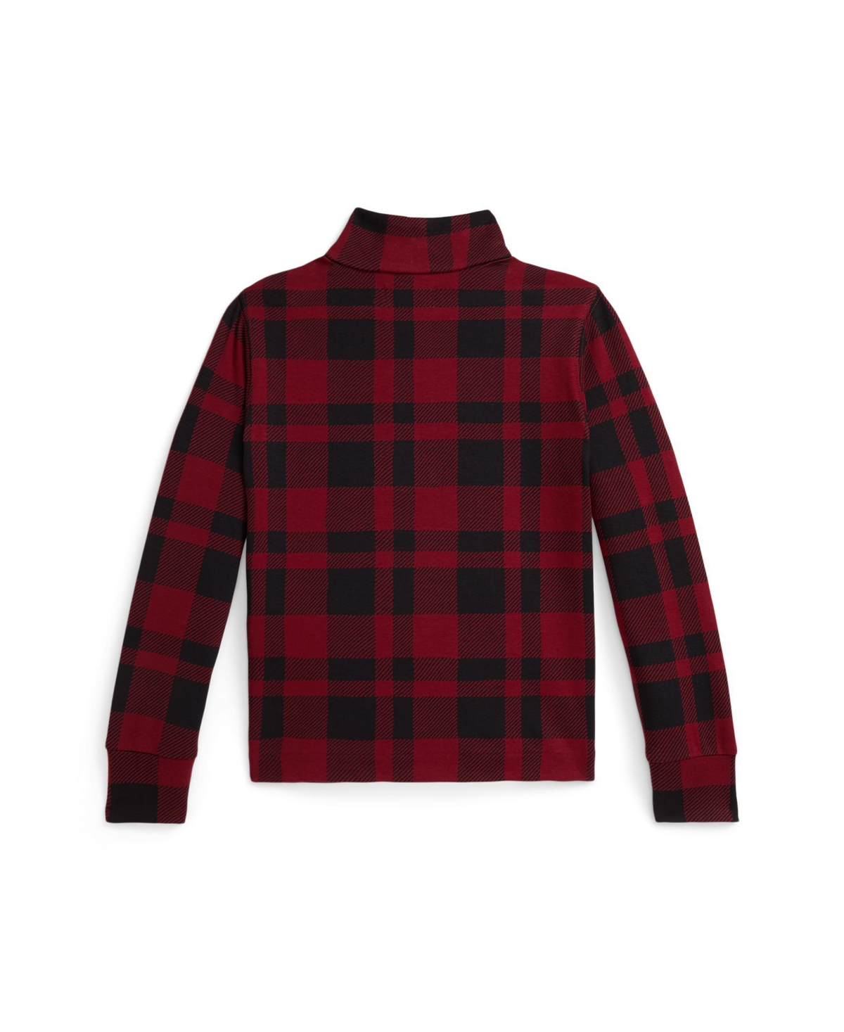 Polo Ralph Lauren Boys Plaid Cotton Interlock Pullover In Red