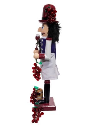 Wooden 15" Wine Nutcracker
