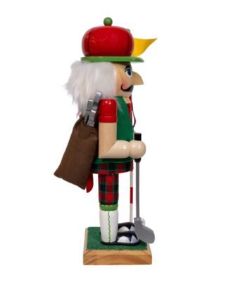 Wooden 12" Golf Nutcracker