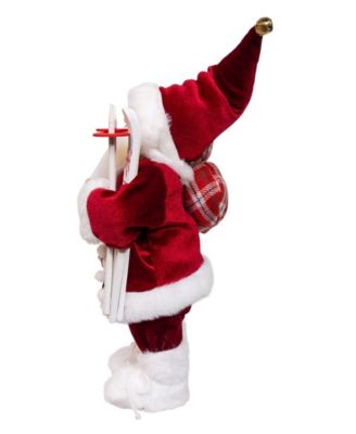 Charming 12" Standing Christmas Santa with Skis