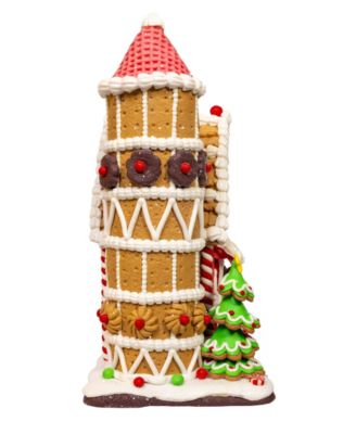 12" Battery Operated LED Gingerbread Barn