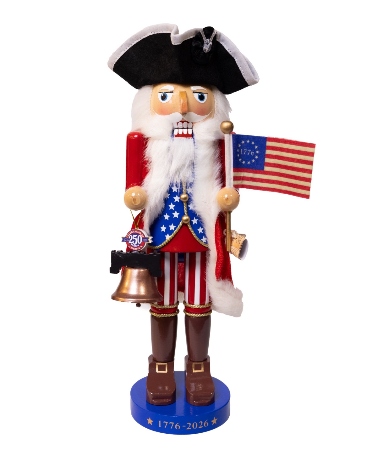 Kurt Adler 14-inch 250th Anniversary Of America Nutcracker In Multi