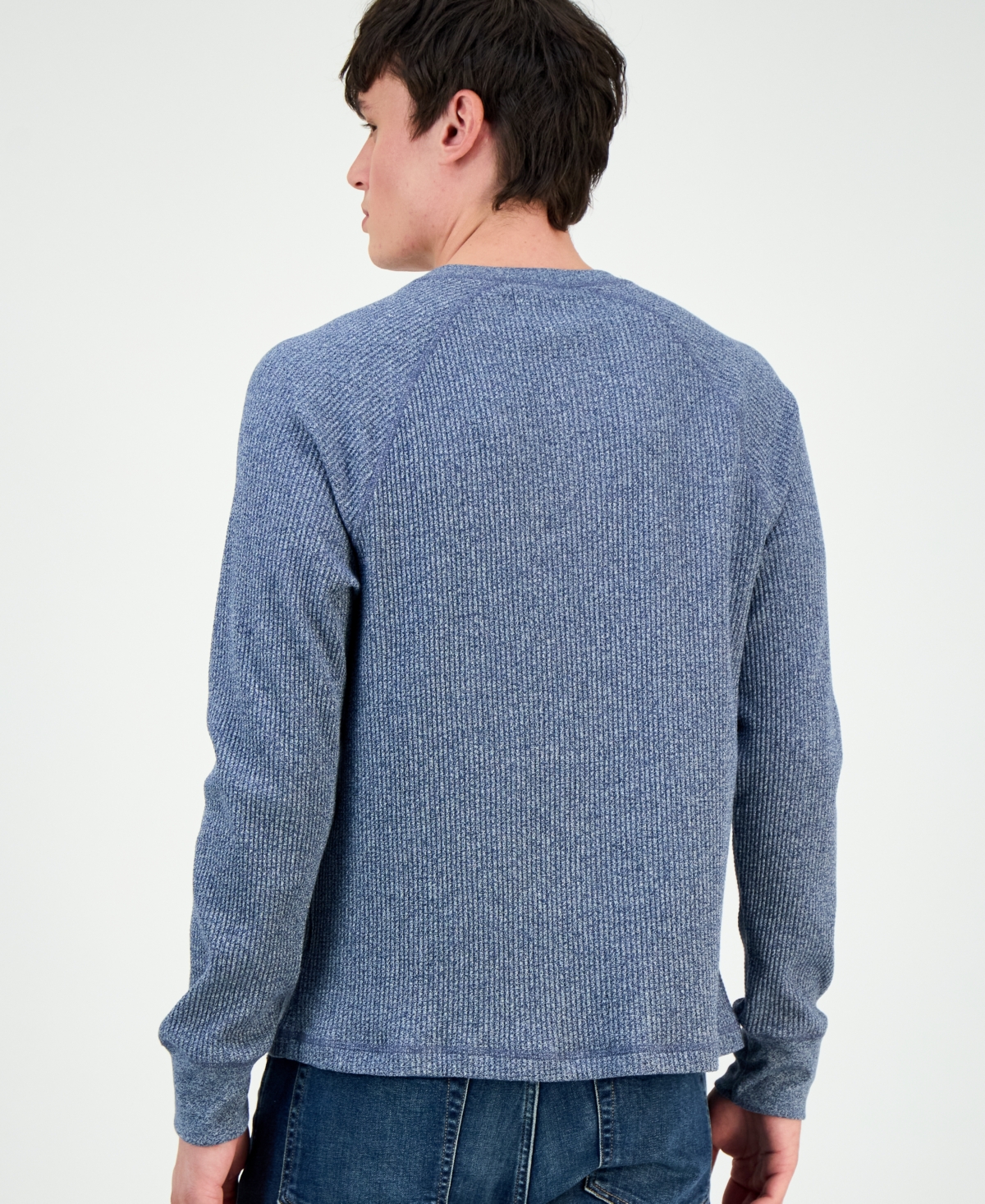 Sun + Stone Men's Thermal Waffle-Knit Henley Shirt, Macy's Exclusive