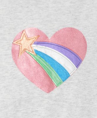 Toddler Girls Metallic Heart Long-Sleeve T-Shirt, Macy's Exclusive