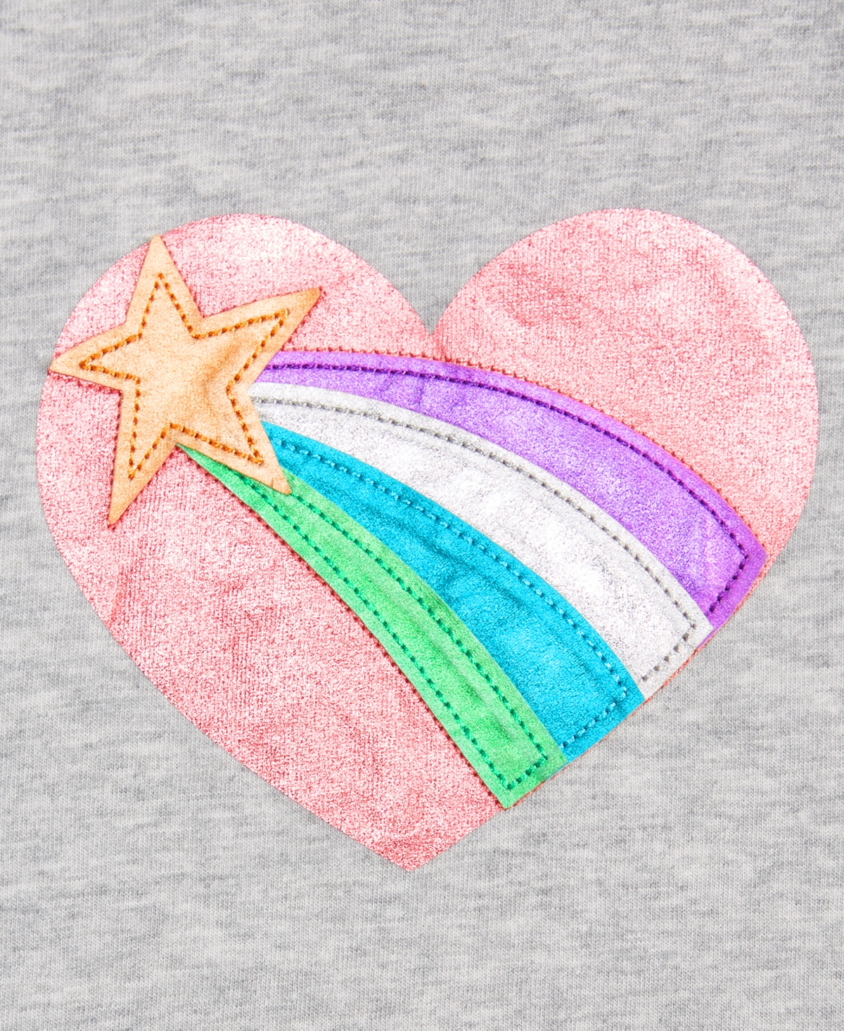 Epic Threads Girls Toddler 2t-4t Metallic Heart Short-sleeve T-shirt, Macy's Exclusive