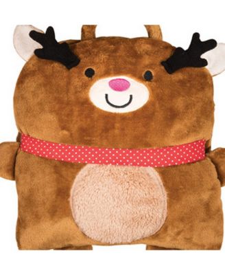 Christmas Rudolph Reindeer Foldable Pillow Blanket 40" x 47"
