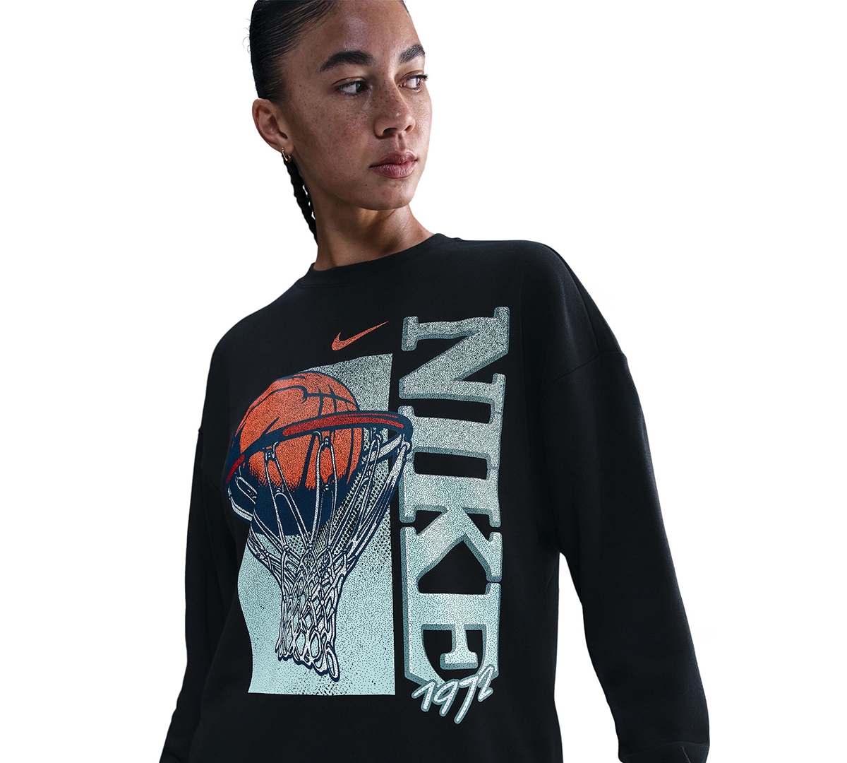 Nike Women's Fleece Loose Fit Crew Neck T-Shirt
