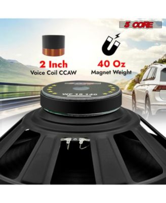 15" Subwoofer 2Pcs 450W Car Audio 4Ohm Deep Bass Sub Woofer