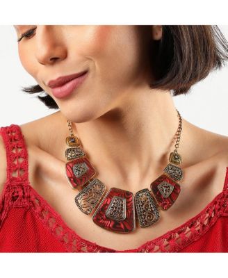 Women's Gold Plated Statement Necklace