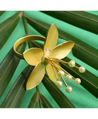 Women's Hibiscus Statement Ring