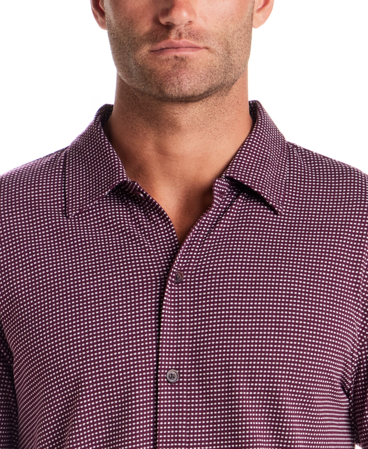 Vintage & Black Men's Dobby Button Down Shirt