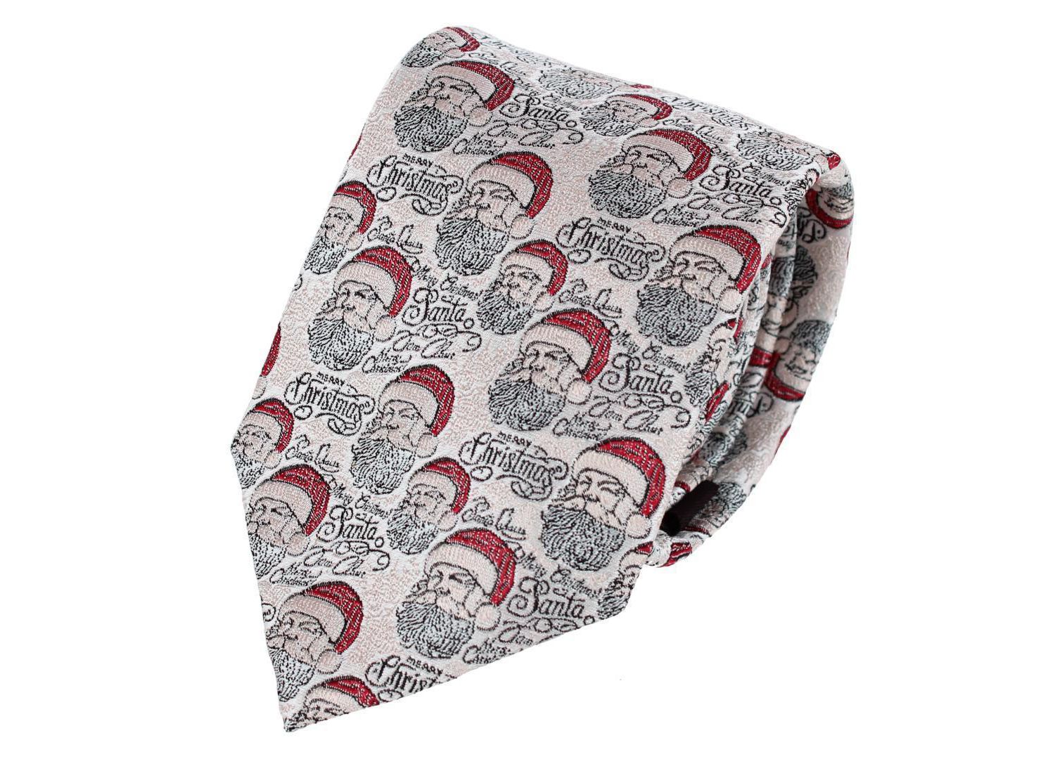 Big & Tall Santa Claus Is Watching Silk Novelty Necktie