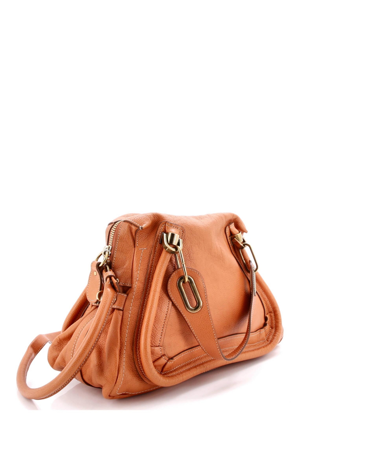 Pre-Owned Chloe Medium Paraty Top Handle Bag Leather