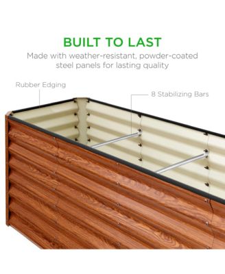 Outdoor Metal Raised Garden Bed Planter Box for Vegetables, Flowers, and Herbs